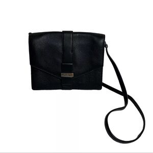 Kate Spade Josephine Black Solid Leather Crossbody Bag Shoulder Classic Purse